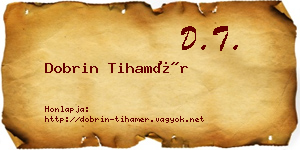 Dobrin Tihamér névjegykártya